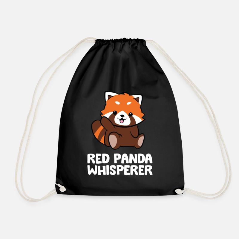 Roter Panda-Flüsterer Süßer Roter Panda - Turnbeutel - Schwarz