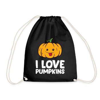 Citrouille - I love pumpkins - Sac de sport léger - noir - Devant