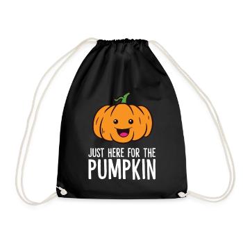 Citrouille - Just here for the pumpkin - Sac de sport léger - noir - Devant