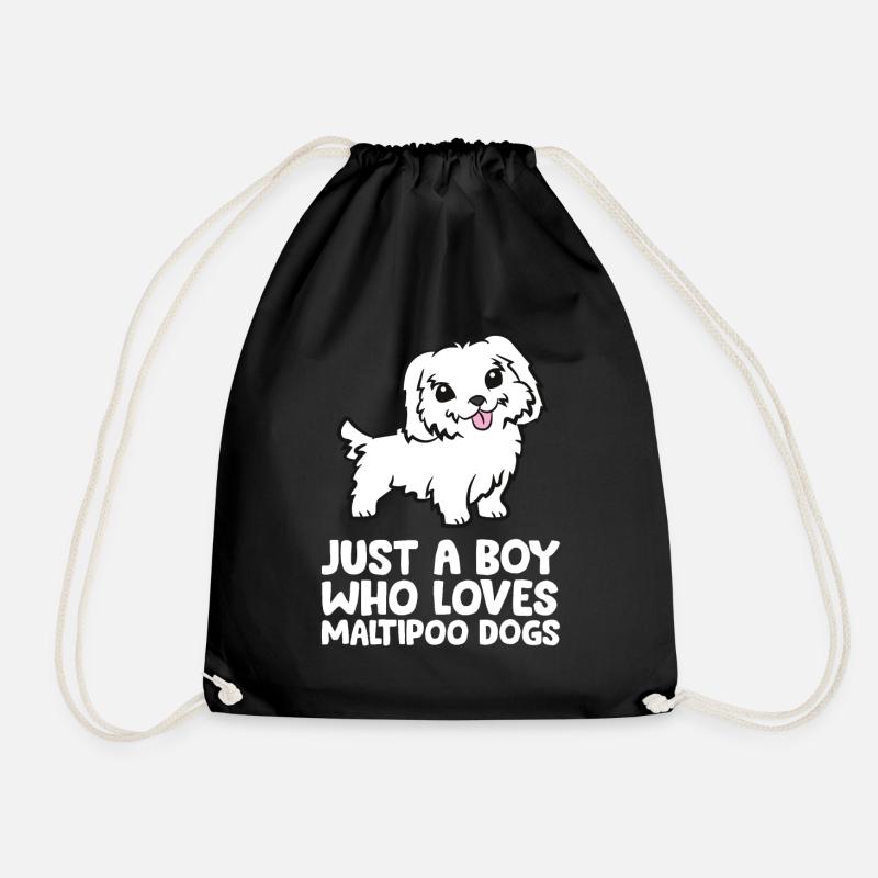 Juste un garçon qui aime les chiens Maltipoo - Sac de sport léger - noir