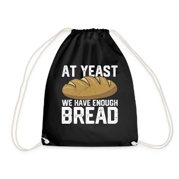 Funny bread baker - Drawstring Bag - black - Front