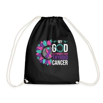 Thyriode Cancer Awareness Tournesol - Sac de sport léger - noir - Devant