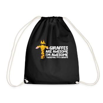 Giraffen sind fantastisch Ich bin fantastisch, - Turnbeutel - Schwarz - Vorne