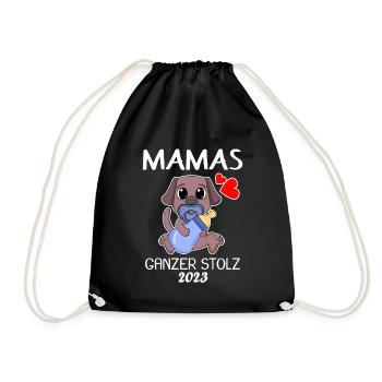 Baby 2023 - Geburt Schwanger 2023 - Baby Junge - Turnbeutel - Schwarz - Vorne