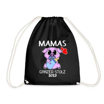Baby 2023 - Geburt Schwanger 2023 - Baby Junge - Turnbeutel - Schwarz - Vorne