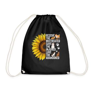 Rescue Dog Squadron Sunflower - Drawstring Bag - black - Front