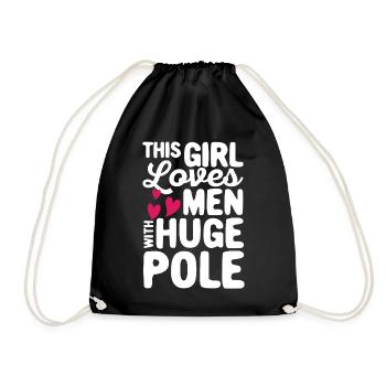 Saut à la perche amusant Saut à la perche - Sac de sport léger - noir - Devant