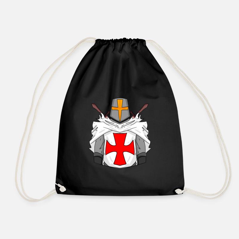 Templer Schwert Kreuz - Turnbeutel - Schwarz