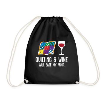 La courtepointe et le vin vont calmer mon - Sac de sport léger - noir - Devant