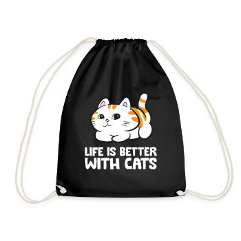 Drôles de chats amants chatons mignons qui - Sac de sport léger - noir - Devant