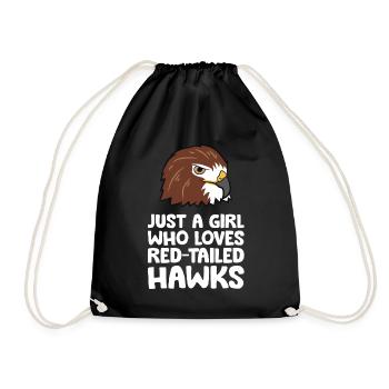 Juste une fille qui aime les faucons à queue rousse - Sac de sport léger - noir - Devant