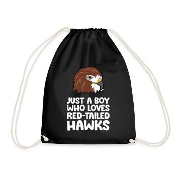 Juste un garçon qui aime les faucons à queue rousse - Sac de sport léger - noir - Devant