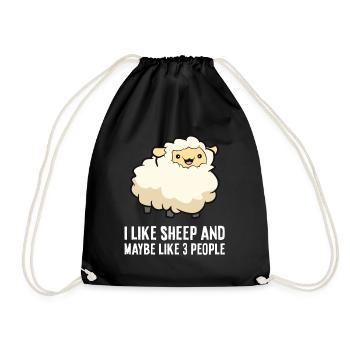 Éleveurs de moutons J’aime les moutons et peut-être 3 - Sac de sport léger - noir - Devant