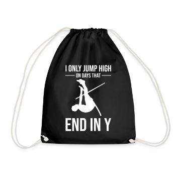 Saut à la perche amusant Saut à la perche - Sac de sport léger - noir - Devant