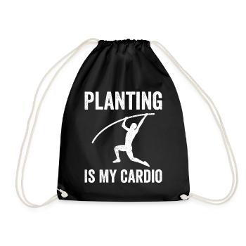 Fun Pole Vault Pole Vault - Drawstring Bag - black - Front