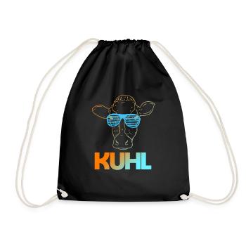 Kuhl Kuh Kühe Sonnenbrille Bauer - Turnbeutel - Schwarz - Vorne