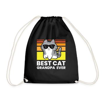Meilleur grand-père chat de tous les temps - Sac de sport léger - noir - Devant