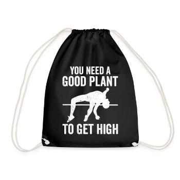 Fun pole vault - Drawstring Bag - black - Front