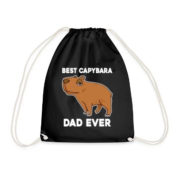 Capybara Père Capybara - Sac de sport léger - noir - Devant