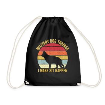 Hundetrainer Polizeihund Vintage - Turnbeutel - Schwarz - Vorne