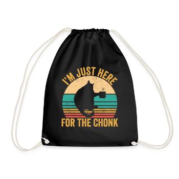 Chonk Meme Cat Je suis juste là pour le Chonk - Sac de sport léger - noir - Devant