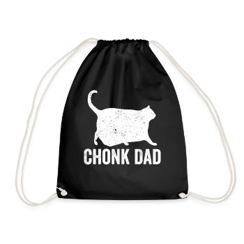 Chonk Meme Cat Chonk Papa - Sac de sport léger - noir - Devant
