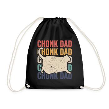 Chonk Meme Chat Chonk Papa - Sac de sport léger - noir - Devant