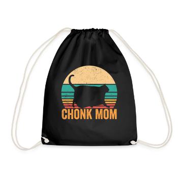 Chonk Meme Katze Chonk Mama - Turnbeutel - Schwarz - Vorne