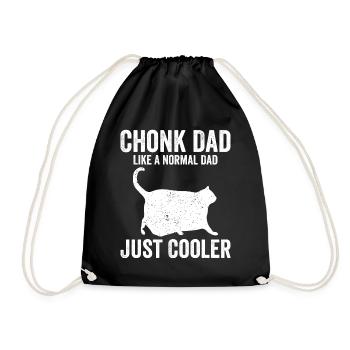Chonk Meme Katze - Turnbeutel - Schwarz - Vorne