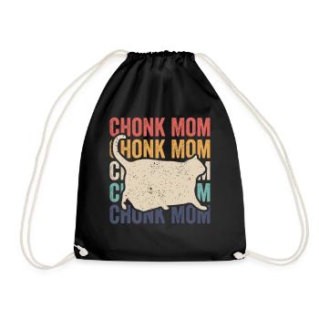 Chonk Meme Katze Chonk Mama - Turnbeutel - Schwarz - Vorne