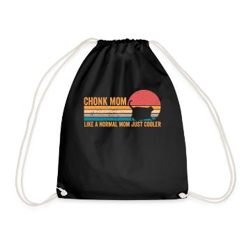 Chonk Meme Cat - Sac de sport léger - noir - Devant