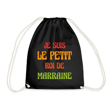 Petit Roi de Marraine Cadeau Humour Personnalisé - Sac de sport léger - noir - Devant
