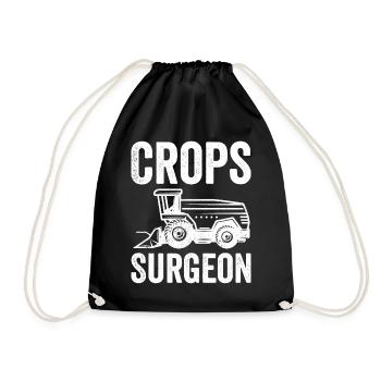 Crops Surgeon Farmer Agriculture - Drawstring Bag - black - Front