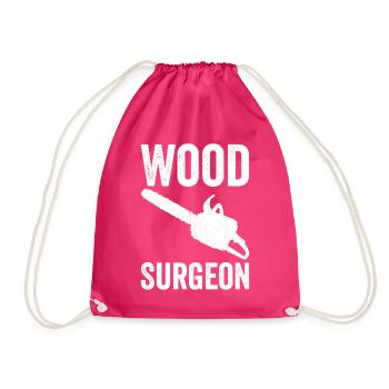 Holzchirurg Holzbearbeiter Schreiner - Turnbeutel - Fuchsia - Vorne