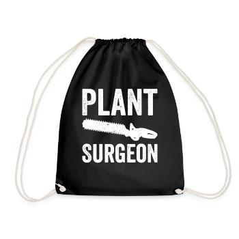 Plant Surgeon Gartenarbeit Gärtner Pflanzen - Turnbeutel - Schwarz - Vorne