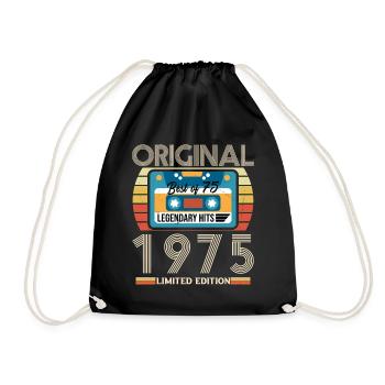 Vintage Geburtstagsgeschenk 1975 Limited Edition - Turnbeutel - Schwarz - Vorne