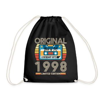 Cadeau D'anniversaire Vintage 1998 Original - Sac de sport léger - noir - Devant