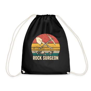 Chirurgien des roches, géologue, chasseur de roches, chasseur de roches - Sac de sport léger - noir - Devant
