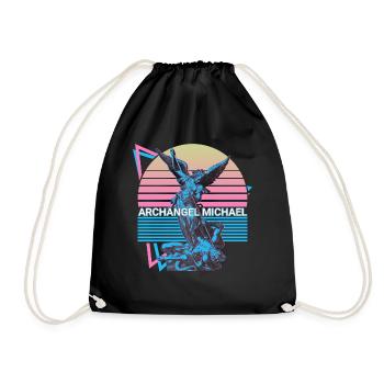 Archangel Michael - Drawstring Bag - black - Front