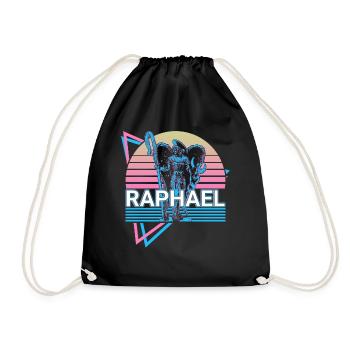 Raphael Erzengel Retro - Turnbeutel - Schwarz - Vorne