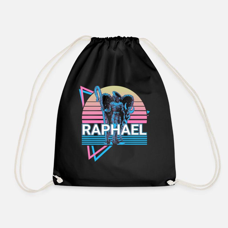 Raphael Erzengel Retro - Turnbeutel - Schwarz
