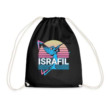 Israfil Erzengel Retro - Turnbeutel - Schwarz - Vorne