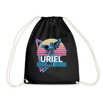 Uriel Erzengel Retro - Turnbeutel - Schwarz - Vorne