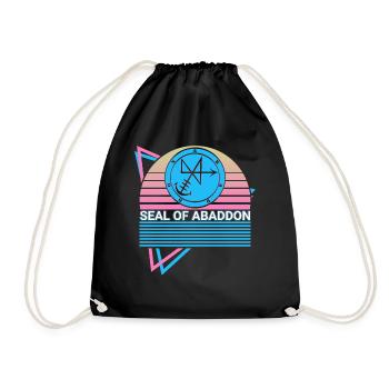 Seal of Abaddon Sigil Retro - Drawstring Bag - black - Front