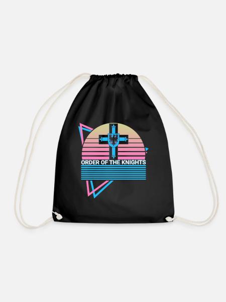 Order of the Knights Retro - Drawstring Bag - black
