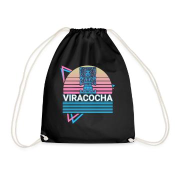 Viracocha Inca Retro - Drawstring Bag - black - Front