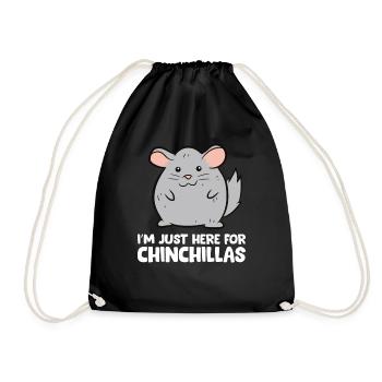 Chinchilla - I'm just here for chinchillas - Turnbeutel - Schwarz - Vorne