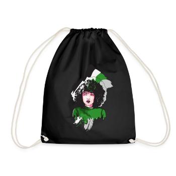 Afro Girl Demiromantic Black Story Melanin - Drawstring Bag - black - Front