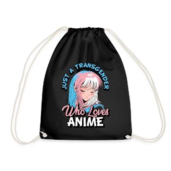 Fille d’anime trans juste une transgenre qui aime l’anime - Sac de sport léger - noir - Devant