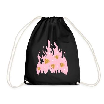 New Money Aesthetic Fire Flame Diamond - Sac de sport léger - noir - Devant
